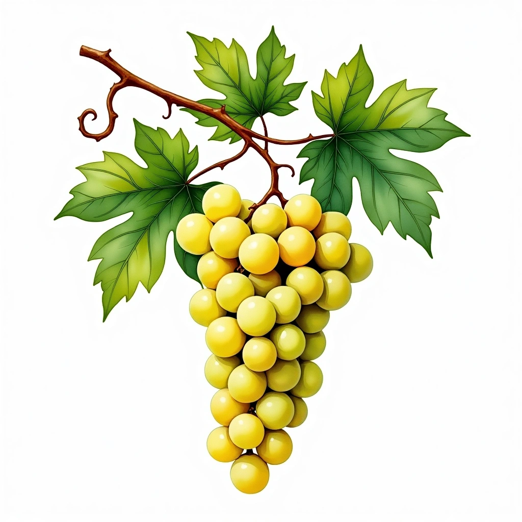 Sideritis grape variety — White watercolor illustration