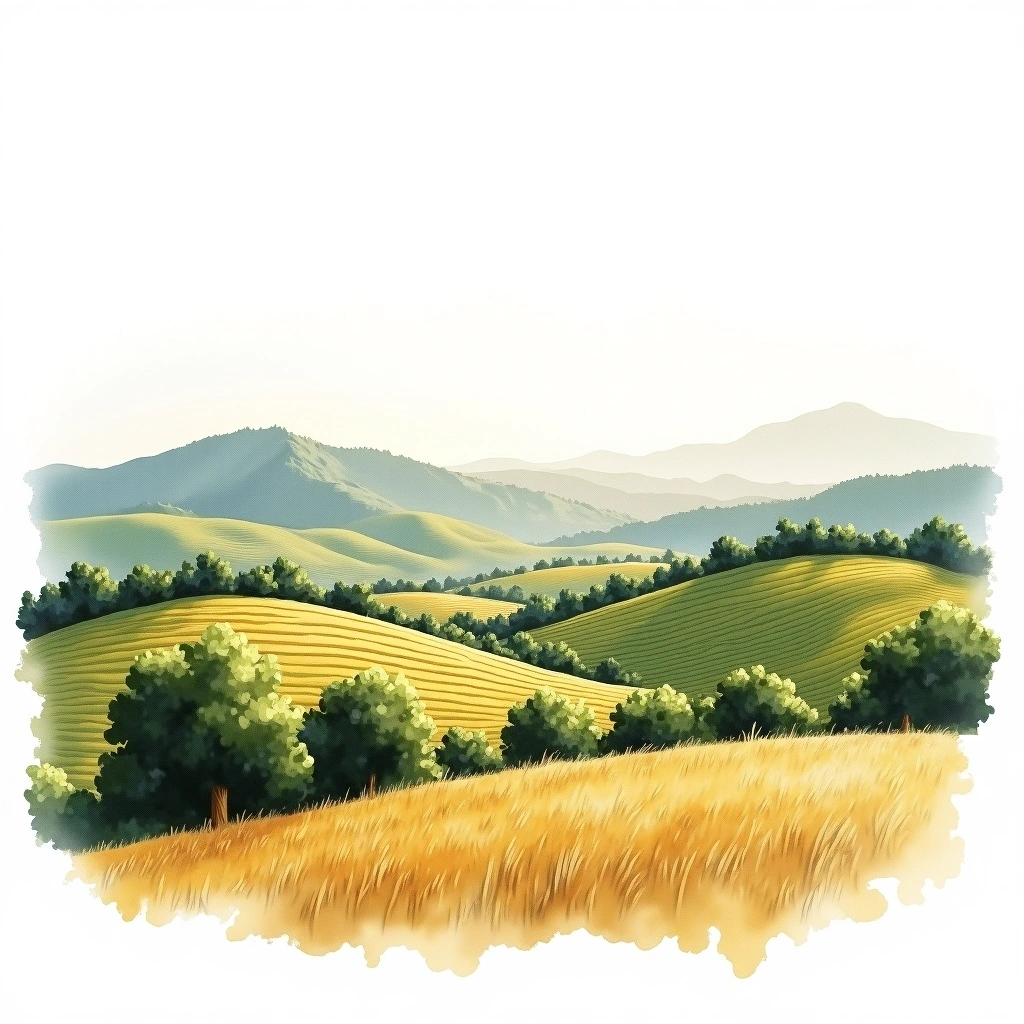 Aconcagua wine region — watercolor illustration