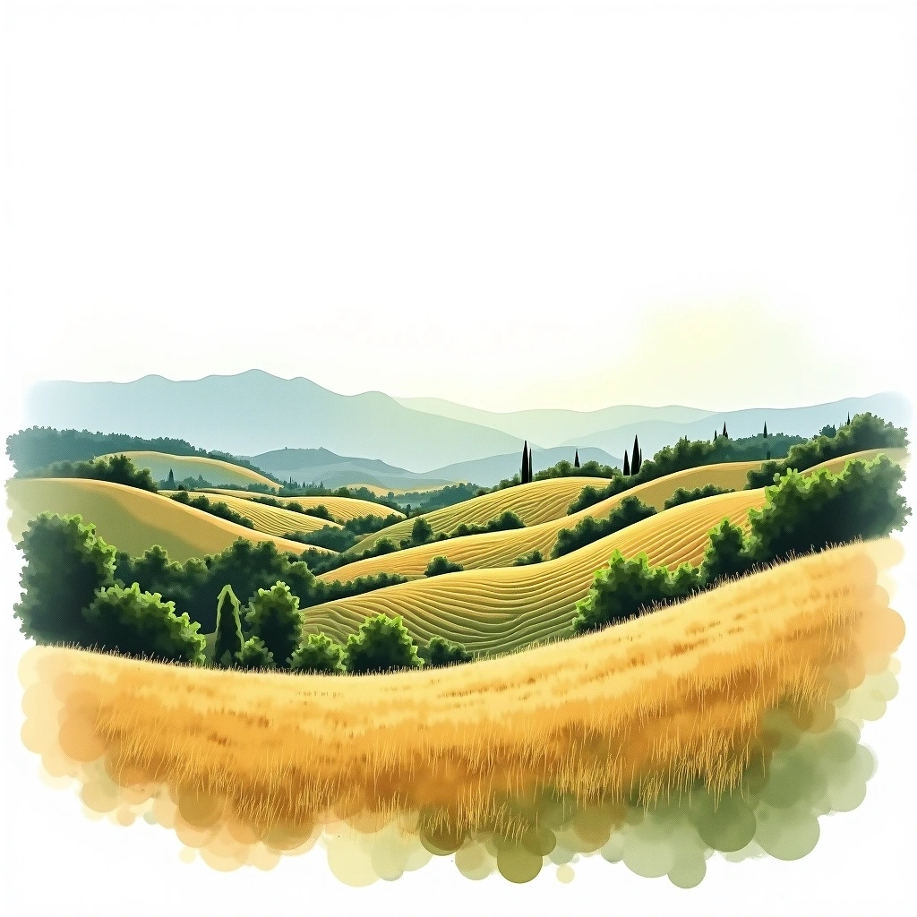 Agrelo wine region — watercolor illustration