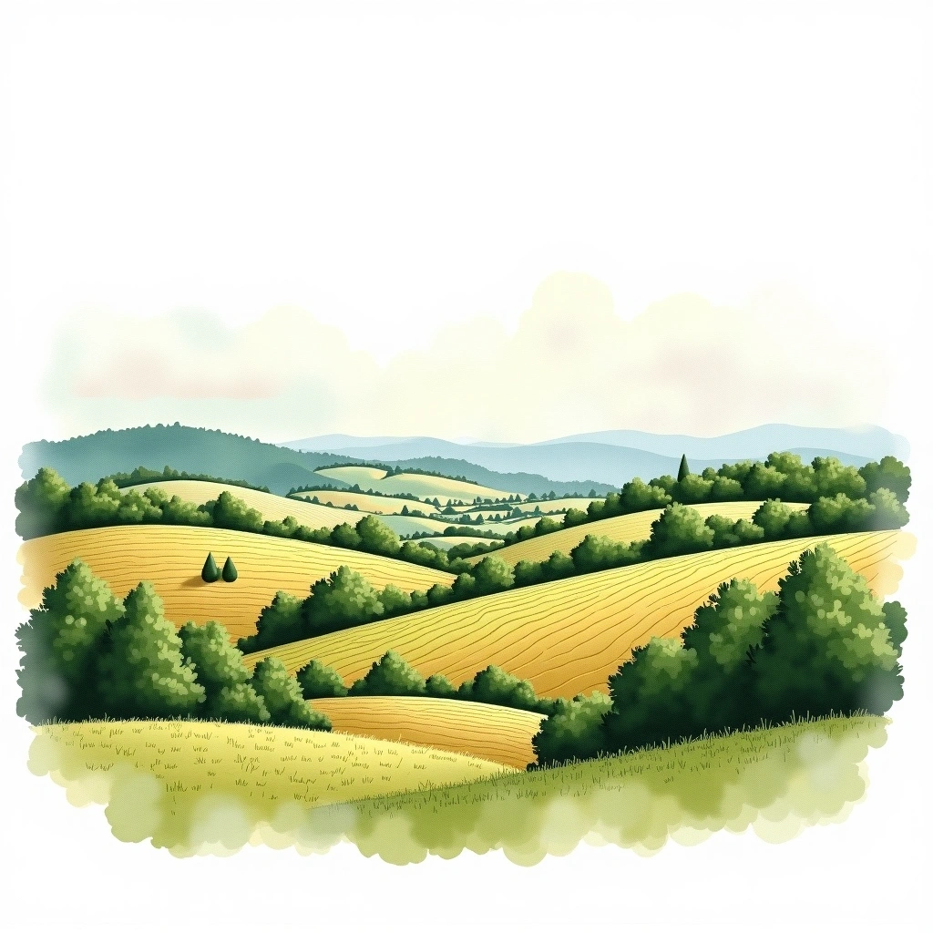 Aloxe-Corton wine region — watercolor illustration