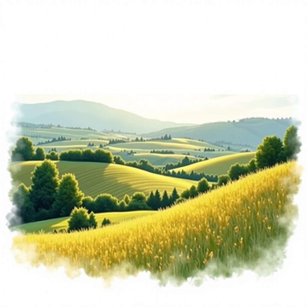 Alsace wine region — watercolor illustration