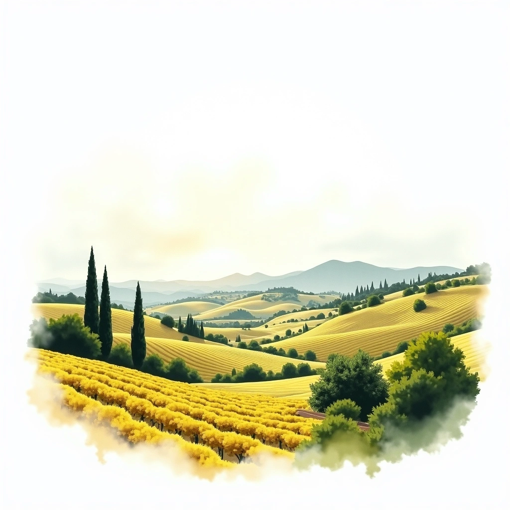 Arroyo Seco wine region — watercolor illustration