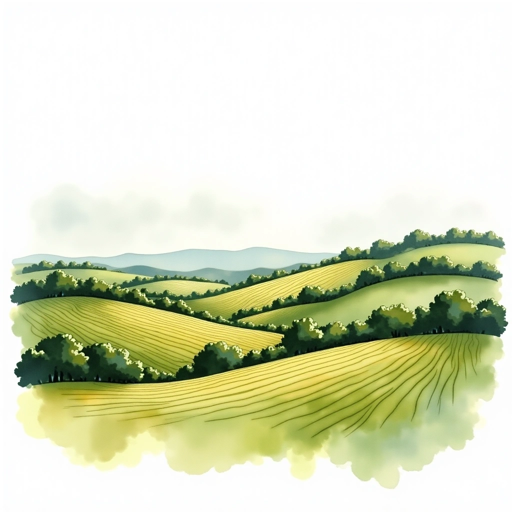 Auckland wine region — watercolor illustration