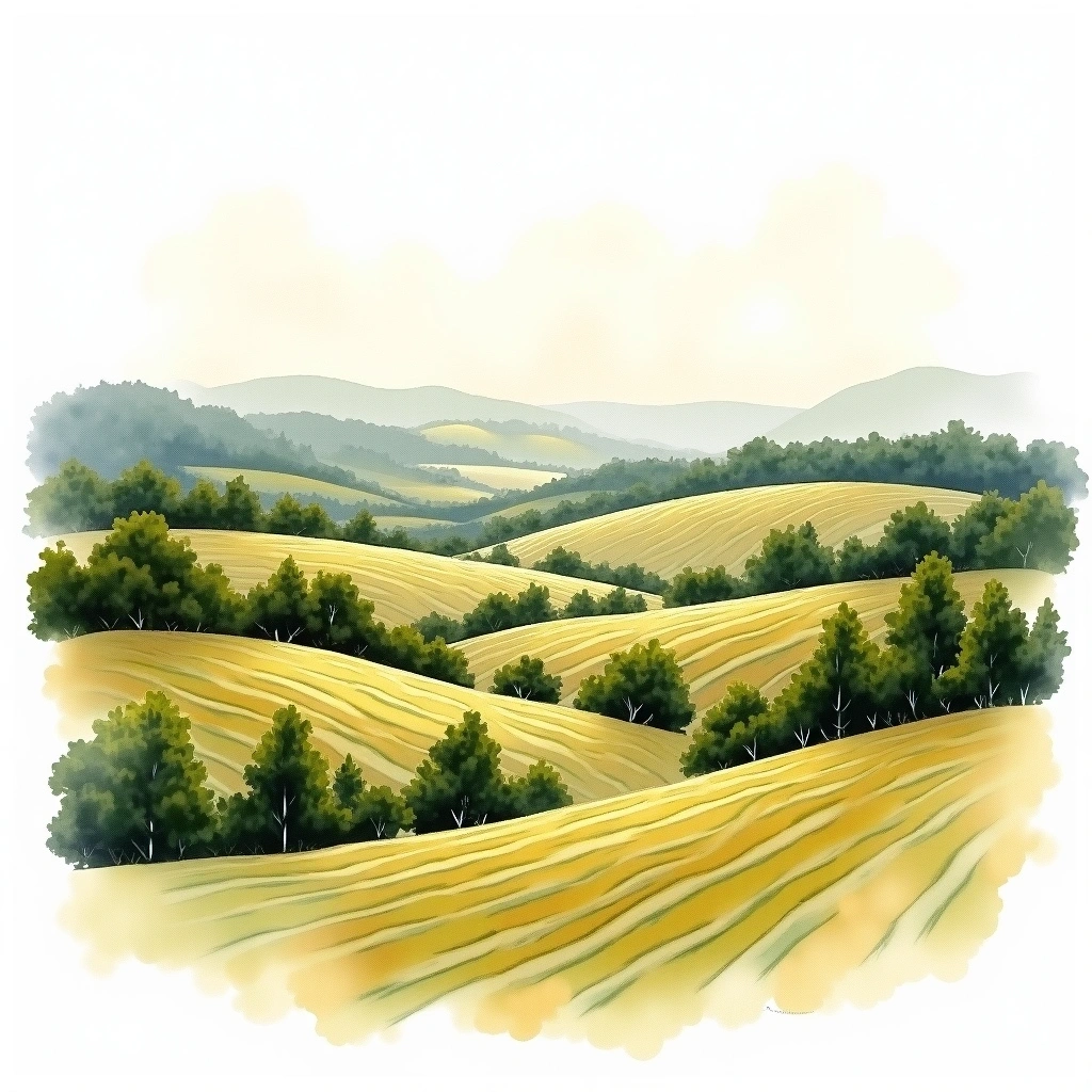 Barossa wine region — watercolor illustration