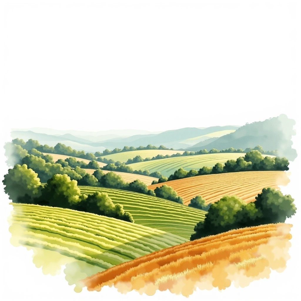 Blaye-Côtes de Bordeaux wine region — watercolor illustration