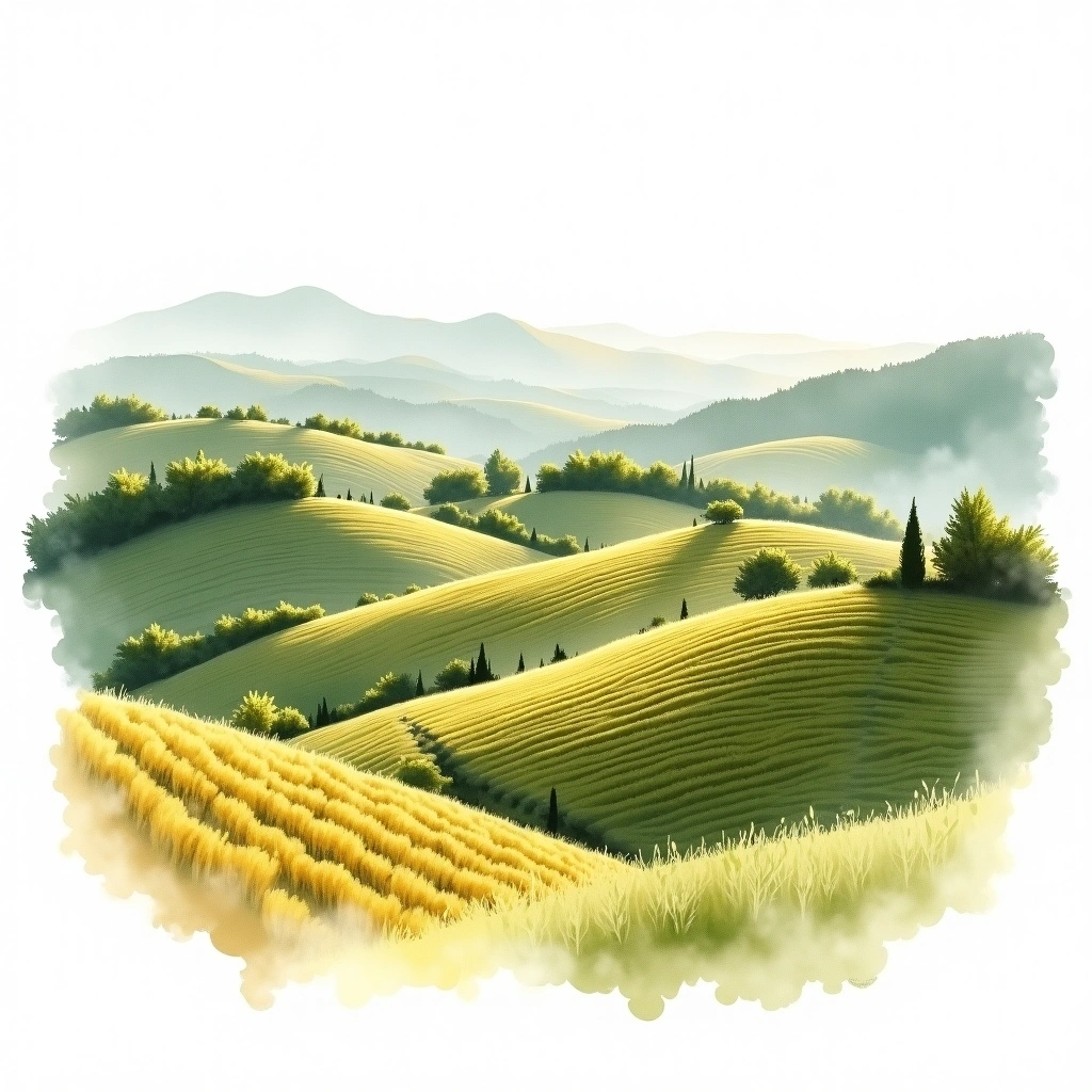 Calatayud wine region — watercolor illustration