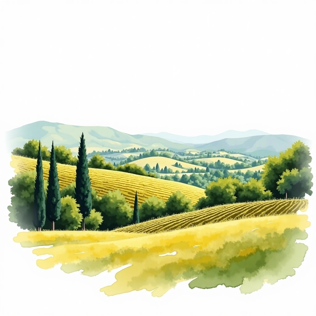 Campo de Borja wine region — watercolor illustration