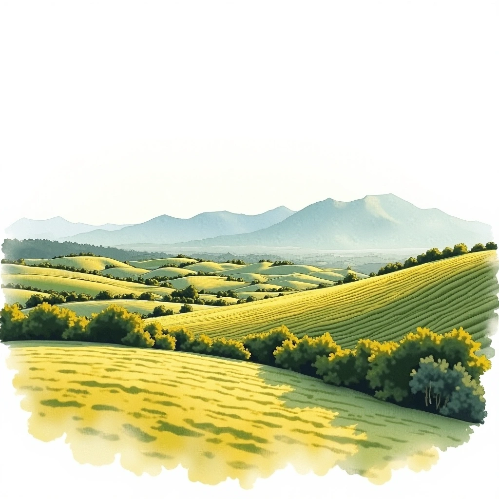 Cape Agulhas wine region — watercolor illustration