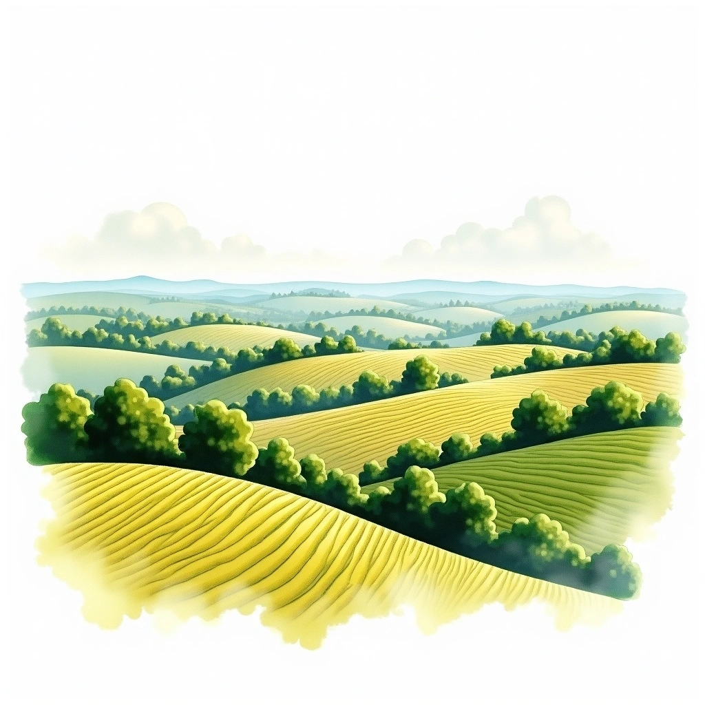 Carnuntum wine region — watercolor illustration