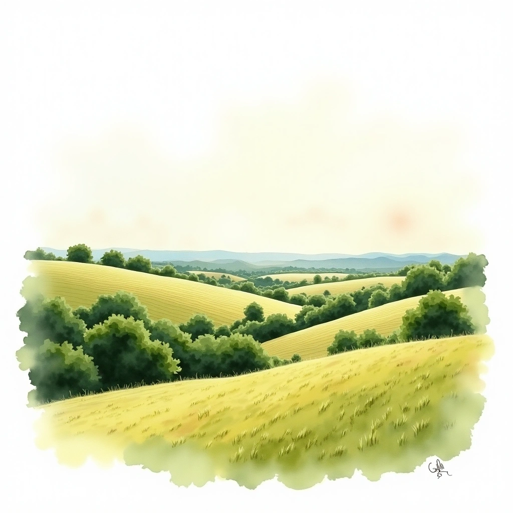 Chablis 1er Cru 'Montee de Tonnerre' wine region — watercolor illustration