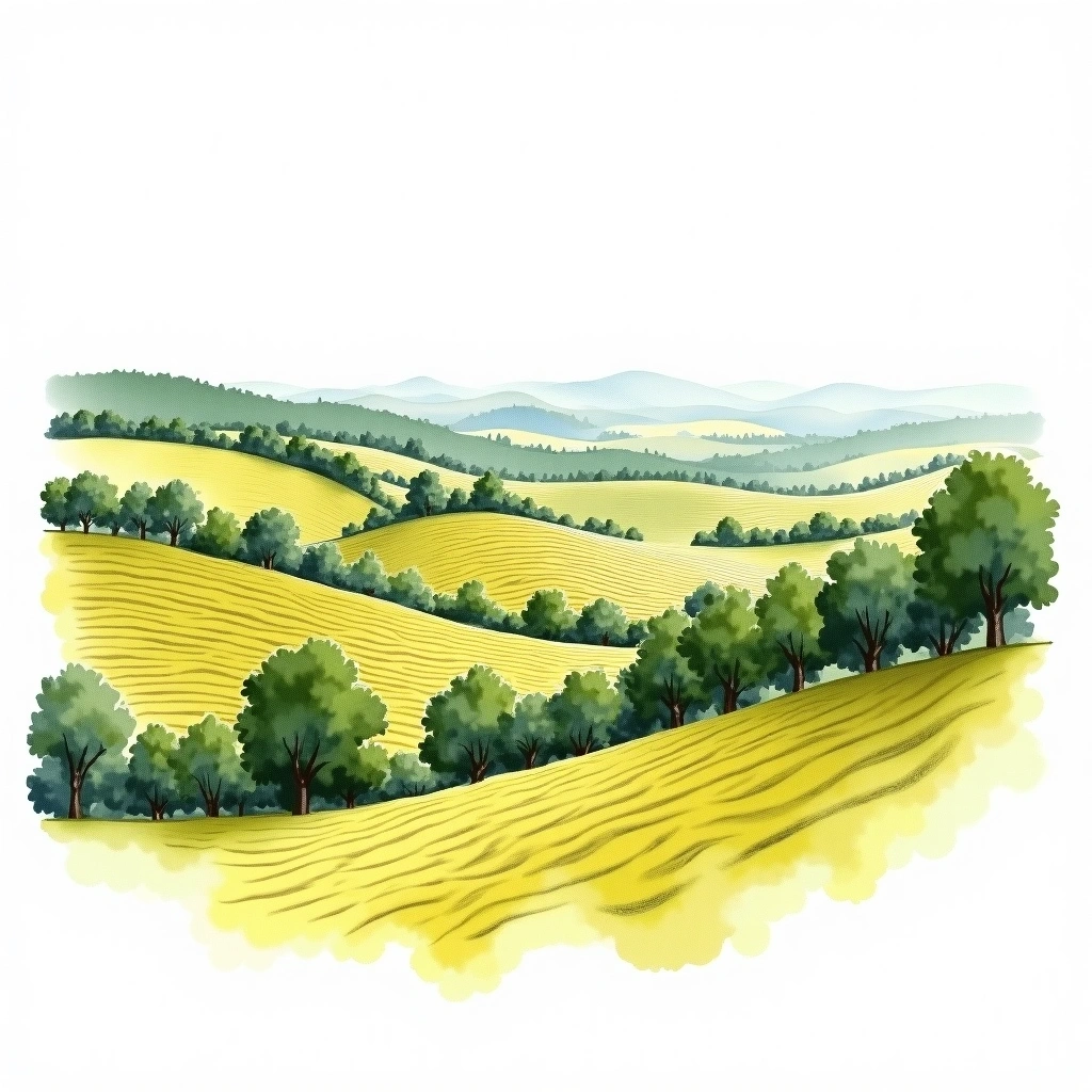Chassagne-Montrachet 1er Cru 'Morgeot' wine region — watercolor illustration