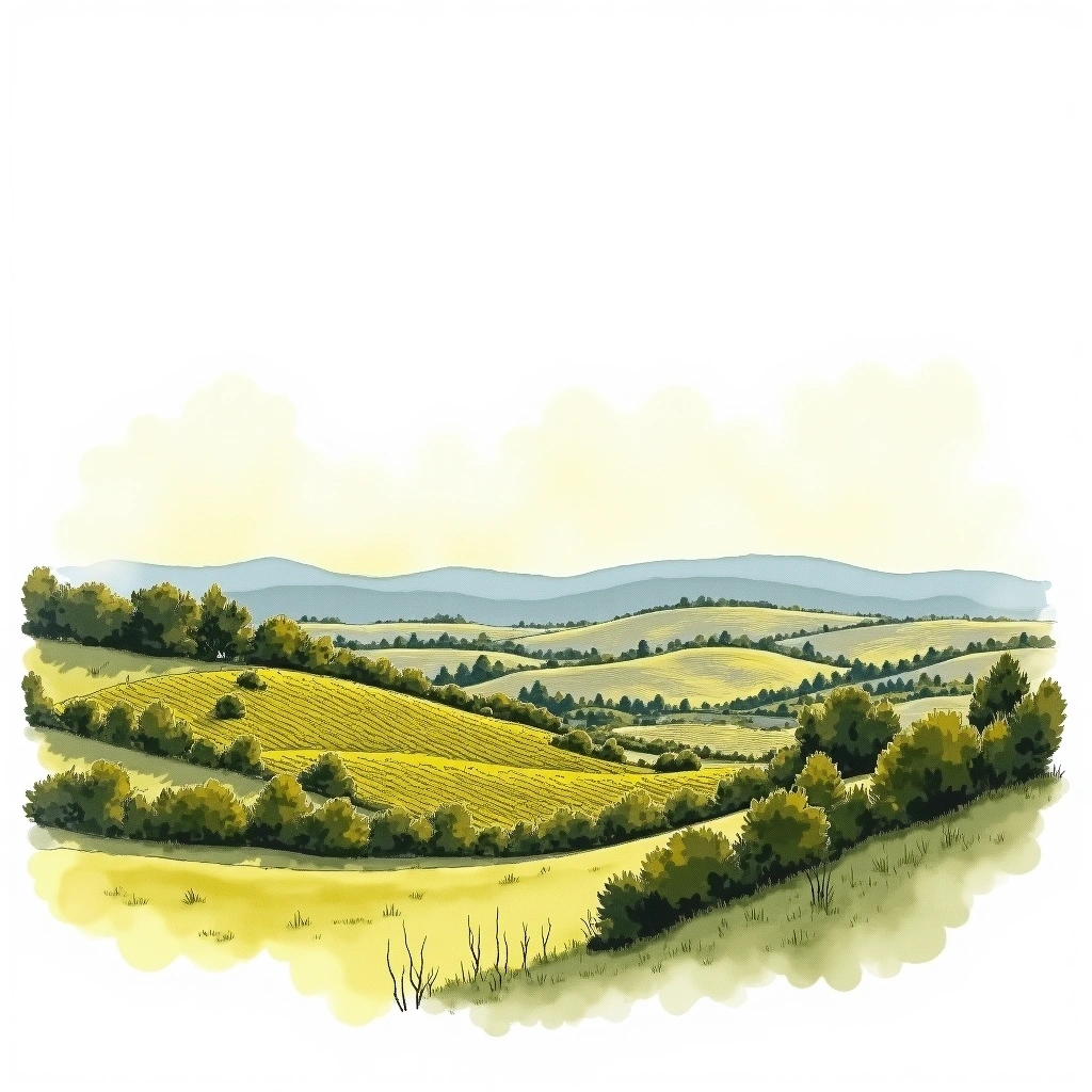 Clare Valley wine region — watercolor illustration