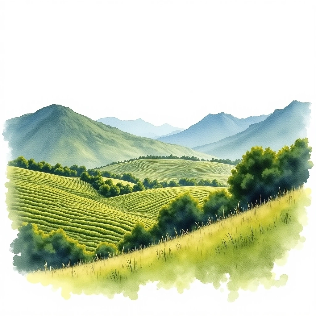Constantia wine region — watercolor illustration