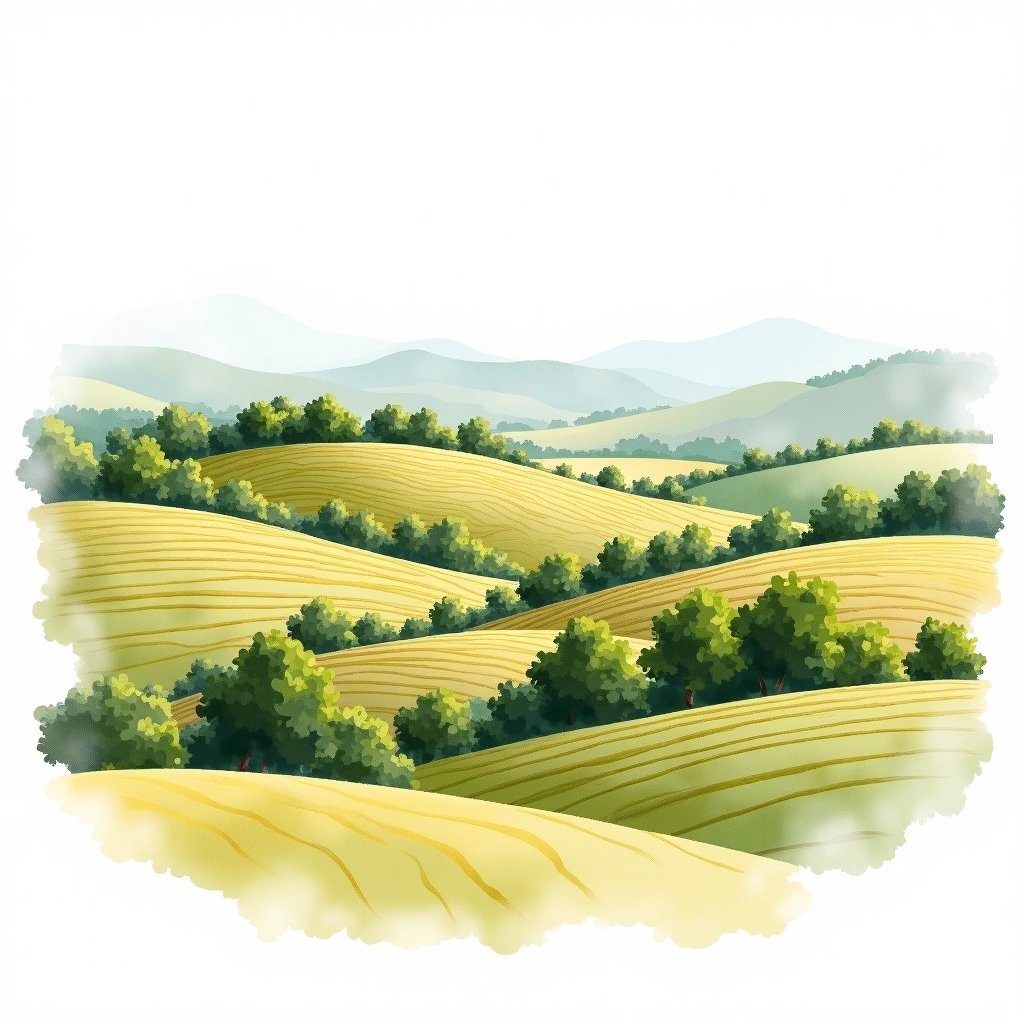 Côte Chalonnaise wine region — watercolor illustration