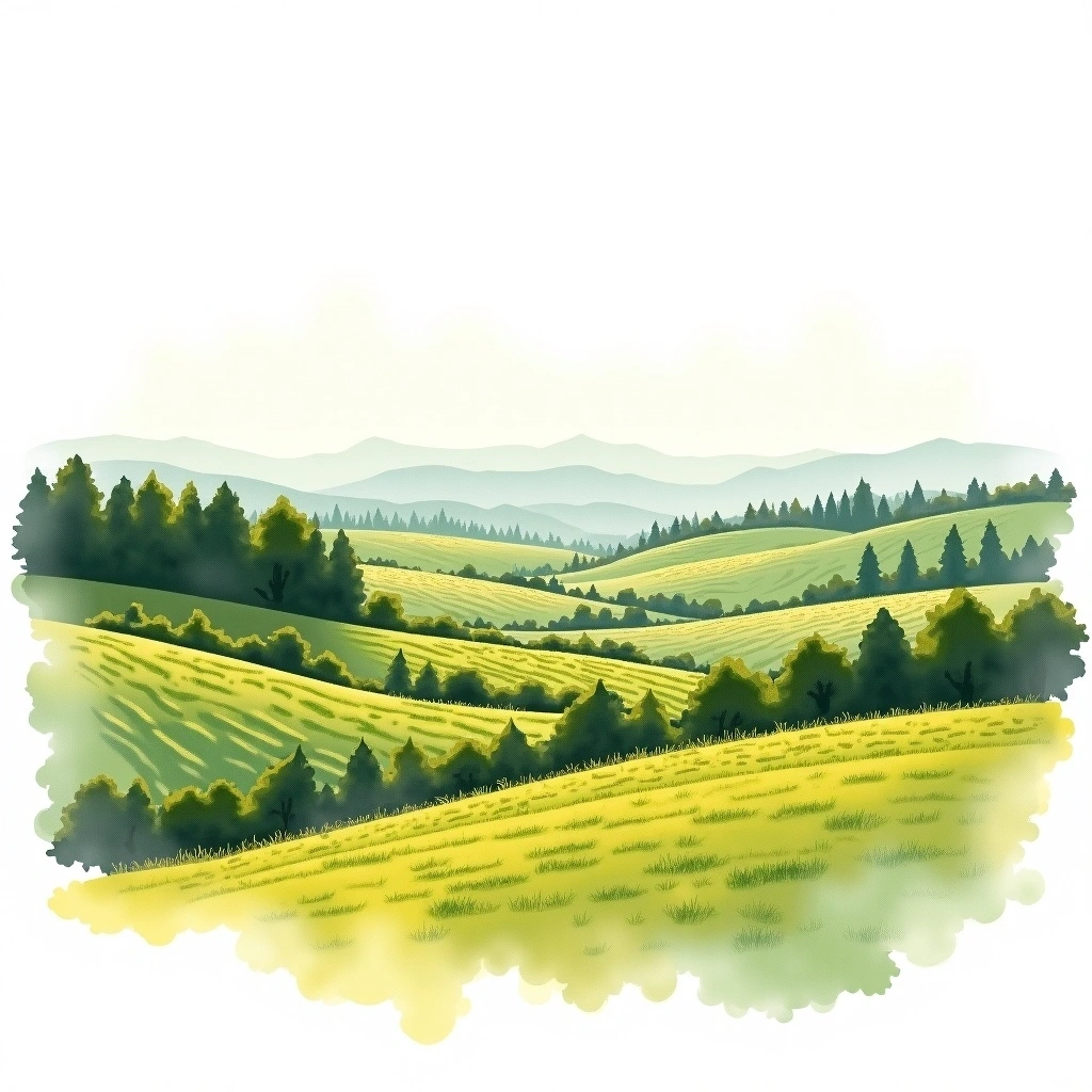 Drăgășani wine region — watercolor illustration
