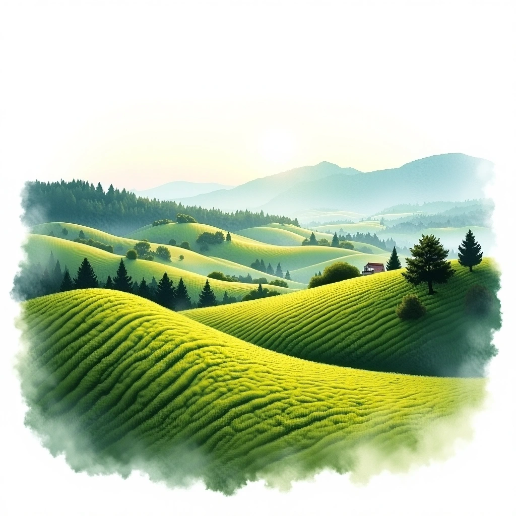 Eastern Switzerland wine region — watercolor illustration