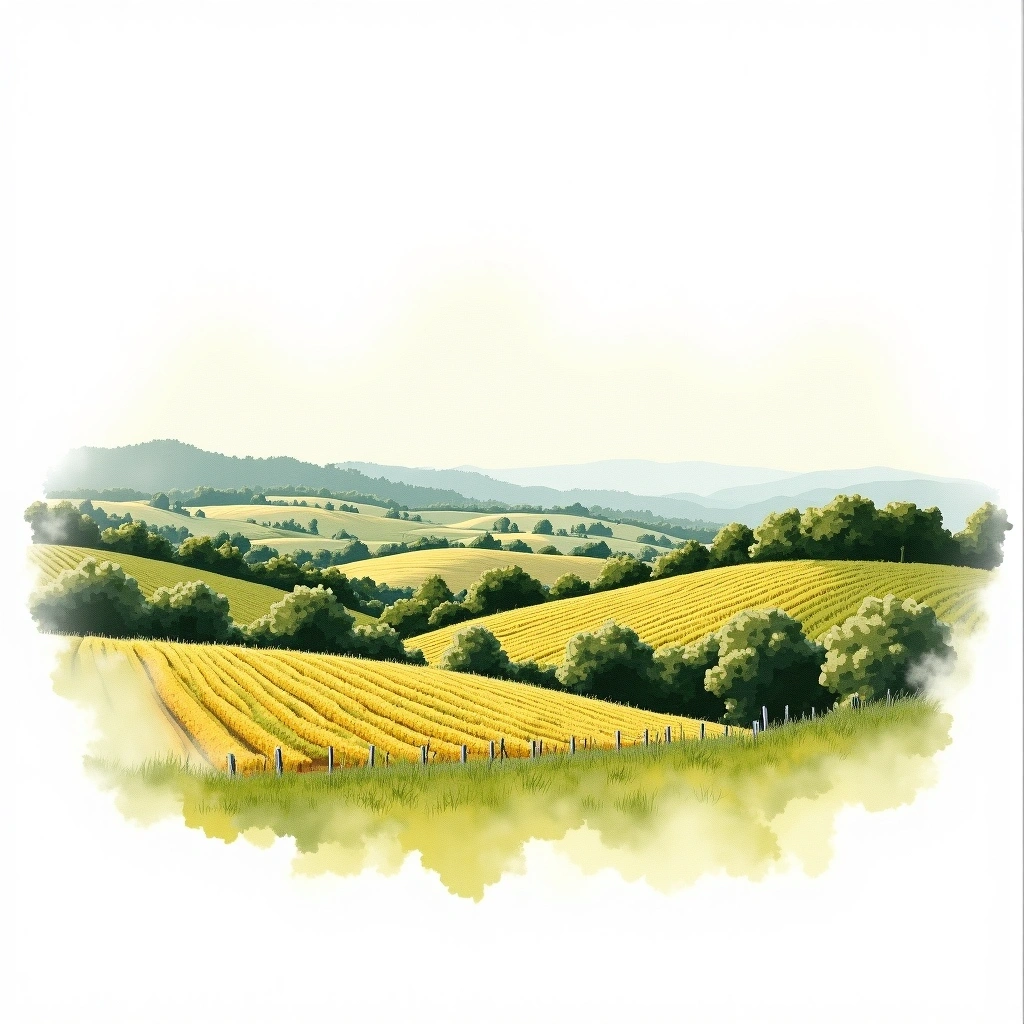 Geelong wine region — watercolor illustration