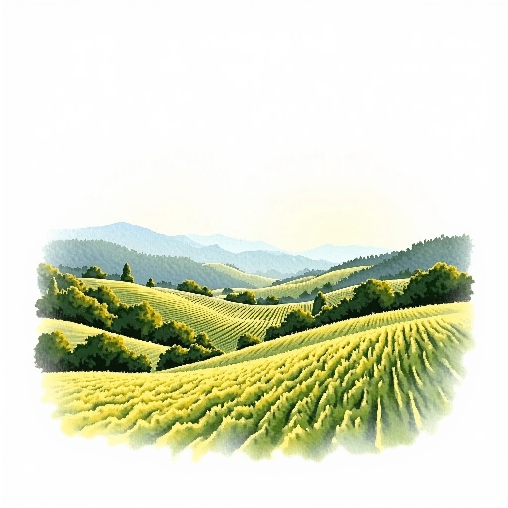 Gisborne wine region — watercolor illustration