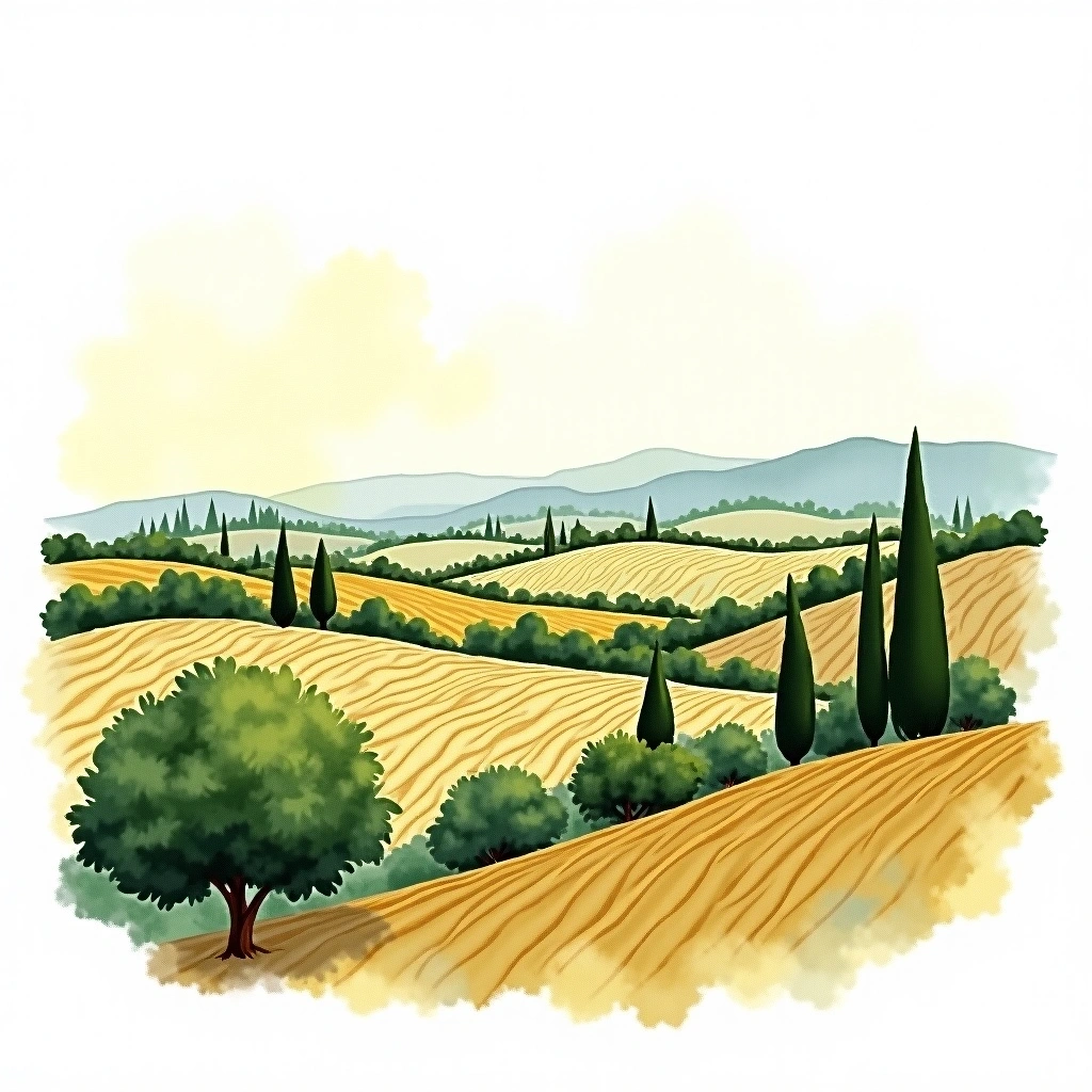 Jumilla wine region — watercolor illustration