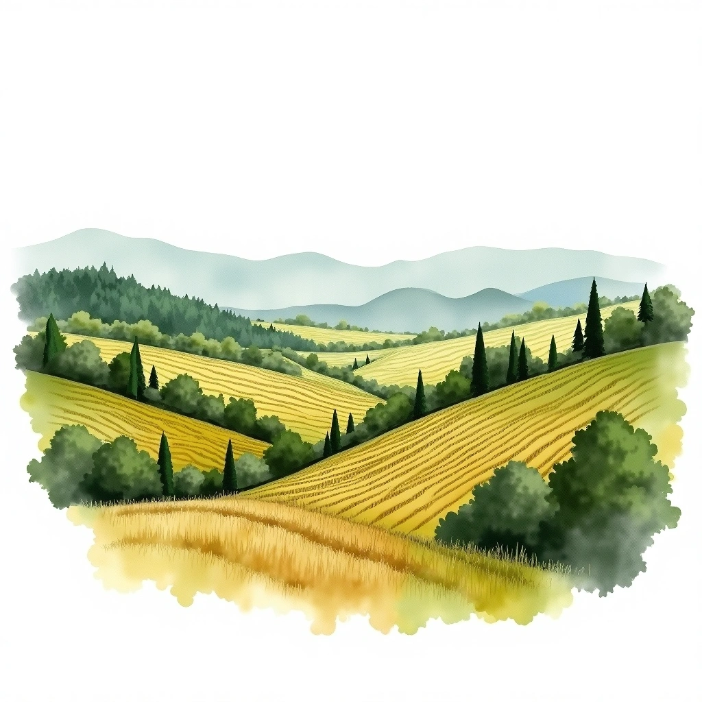 Kakheti wine region — watercolor illustration