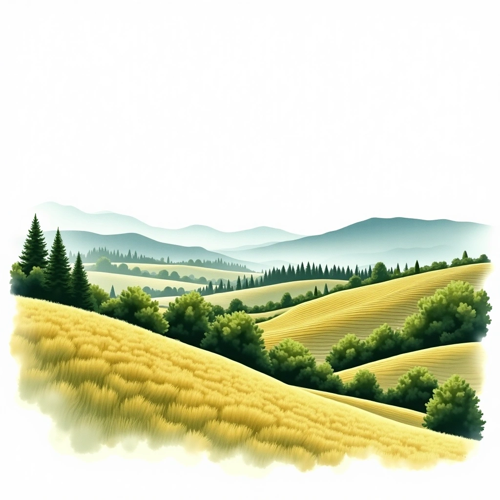 Kanzem wine region — watercolor illustration