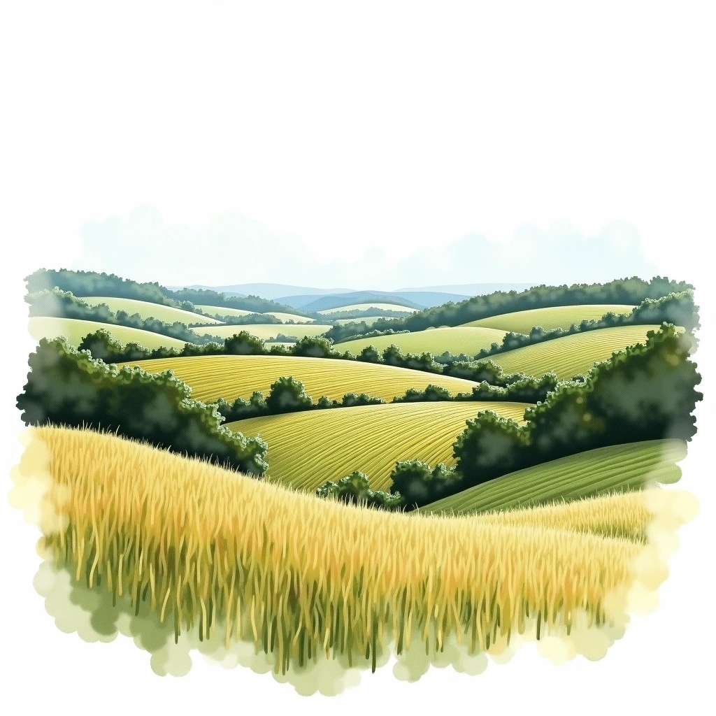 Limestone Coast wine region — watercolor illustration