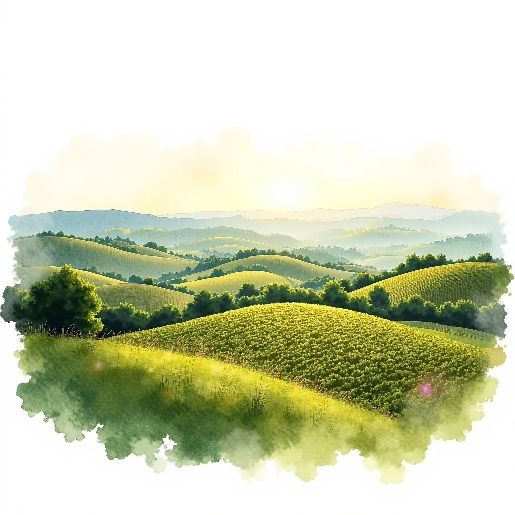 Lisboa wine region — watercolor illustration