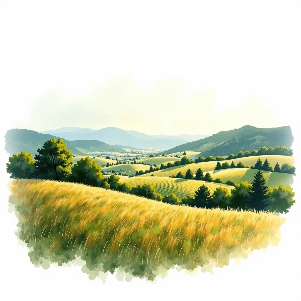 Maipu wine region — watercolor illustration