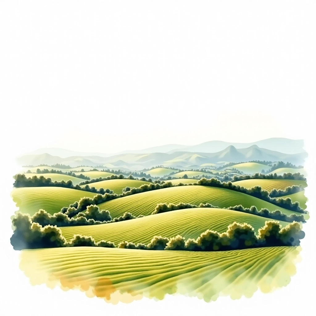 Margaret River wine region — watercolor illustration