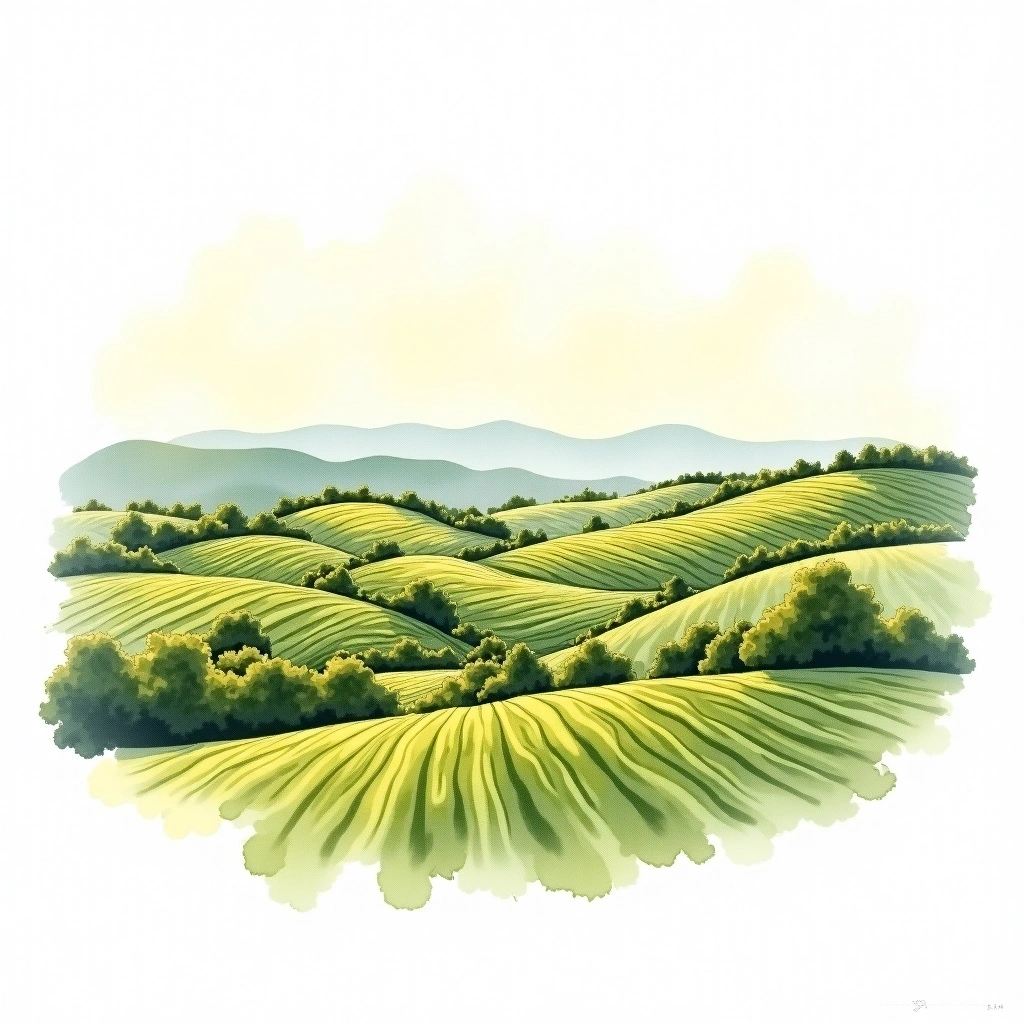 Menetou-Salon wine region — watercolor illustration