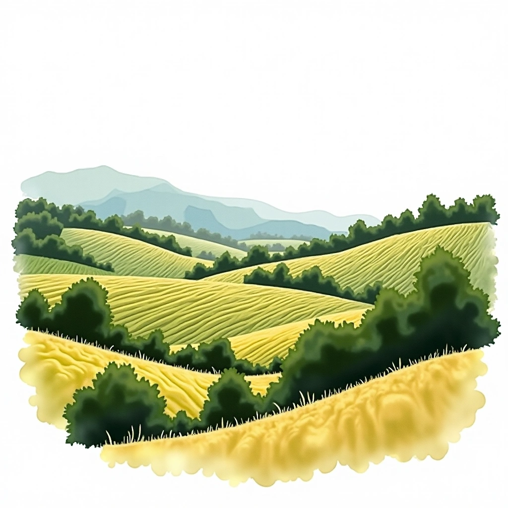 Minas Gerais wine region — watercolor illustration