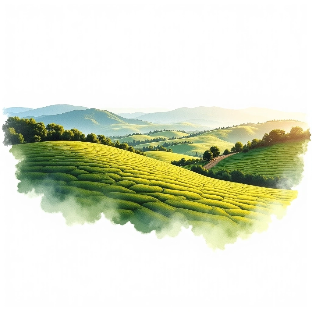 Minho wine region — watercolor illustration