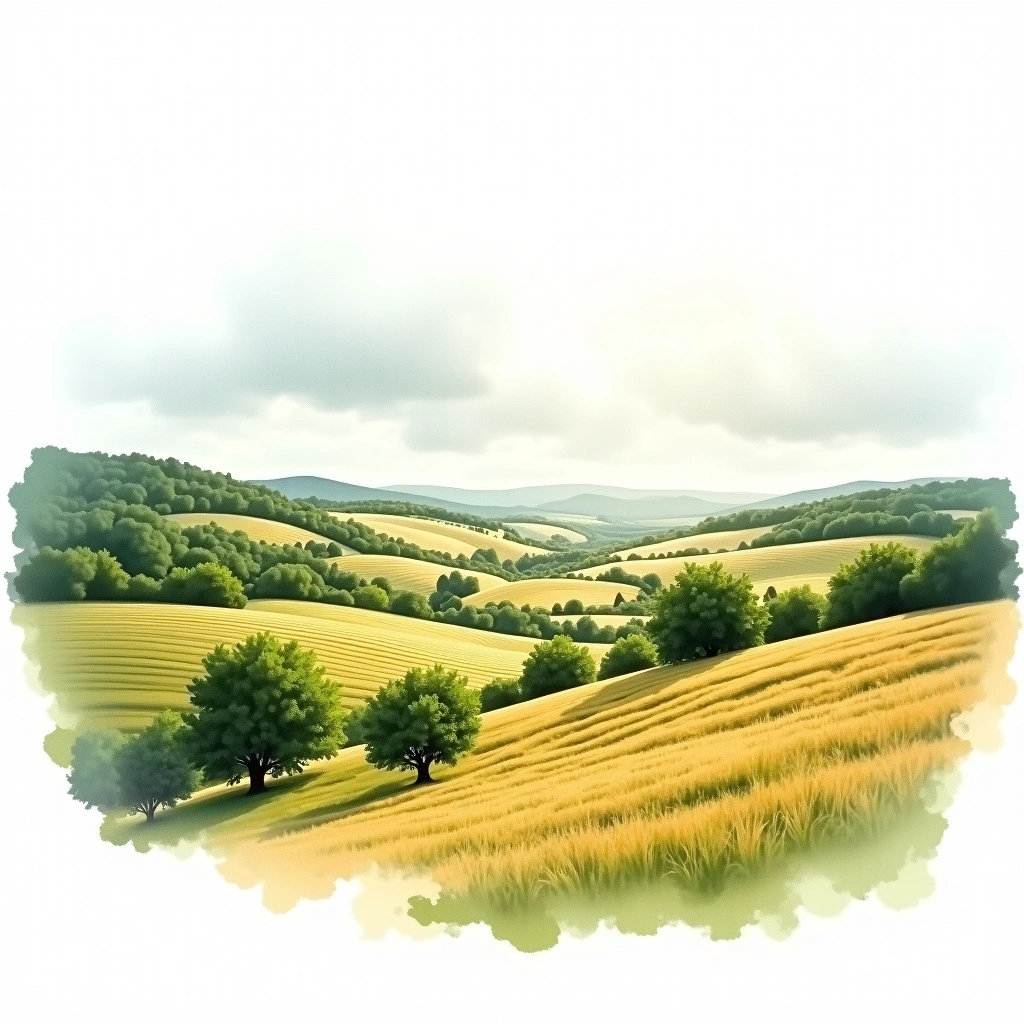Mittelburgenland wine region — watercolor illustration