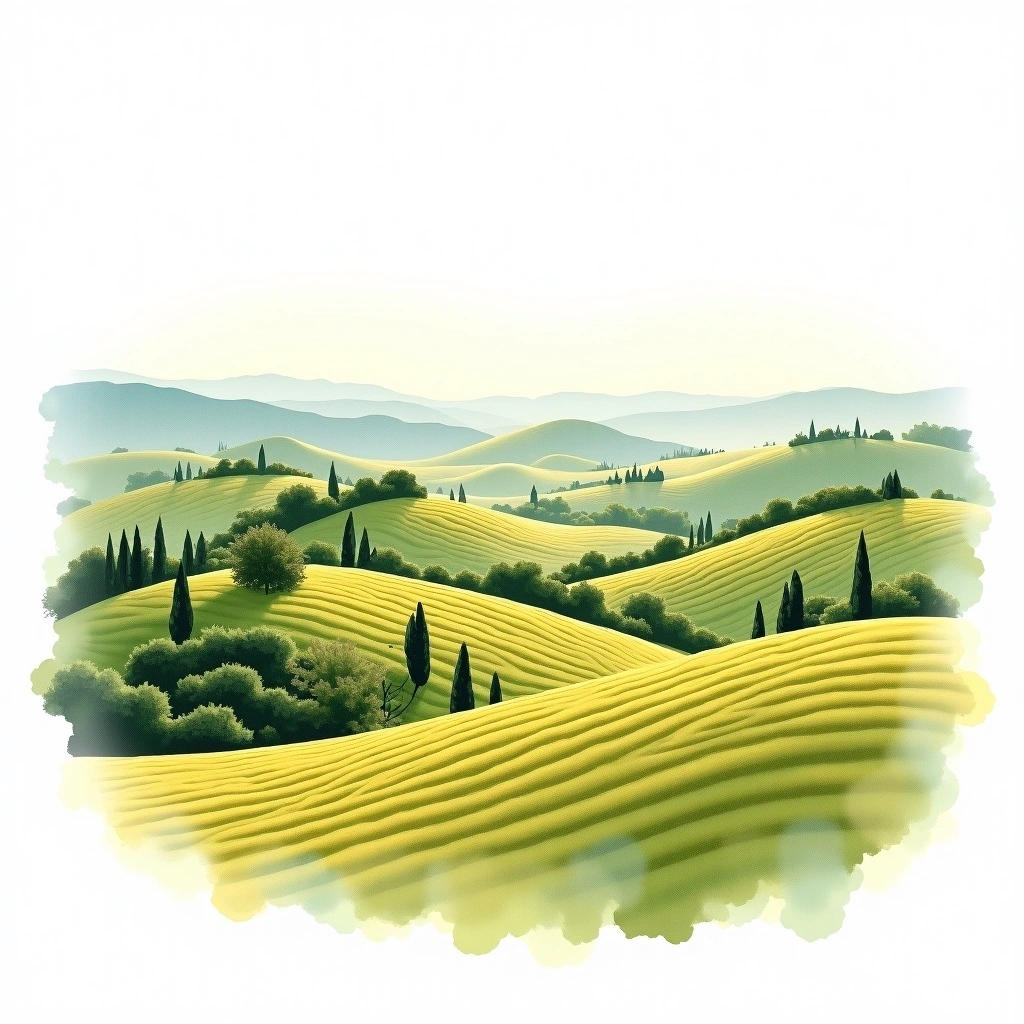 Molise wine region — watercolor illustration