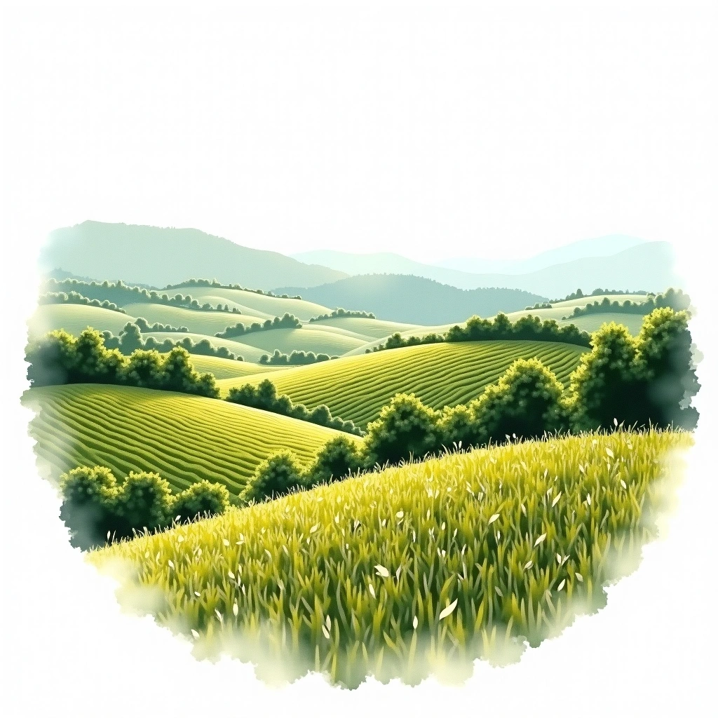 Nahe wine region — watercolor illustration