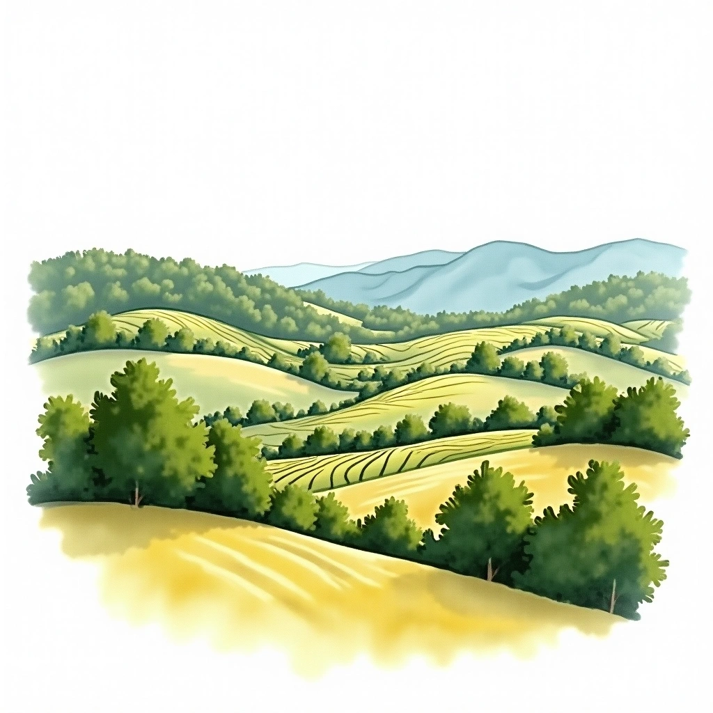 New Jersey wine region — watercolor illustration