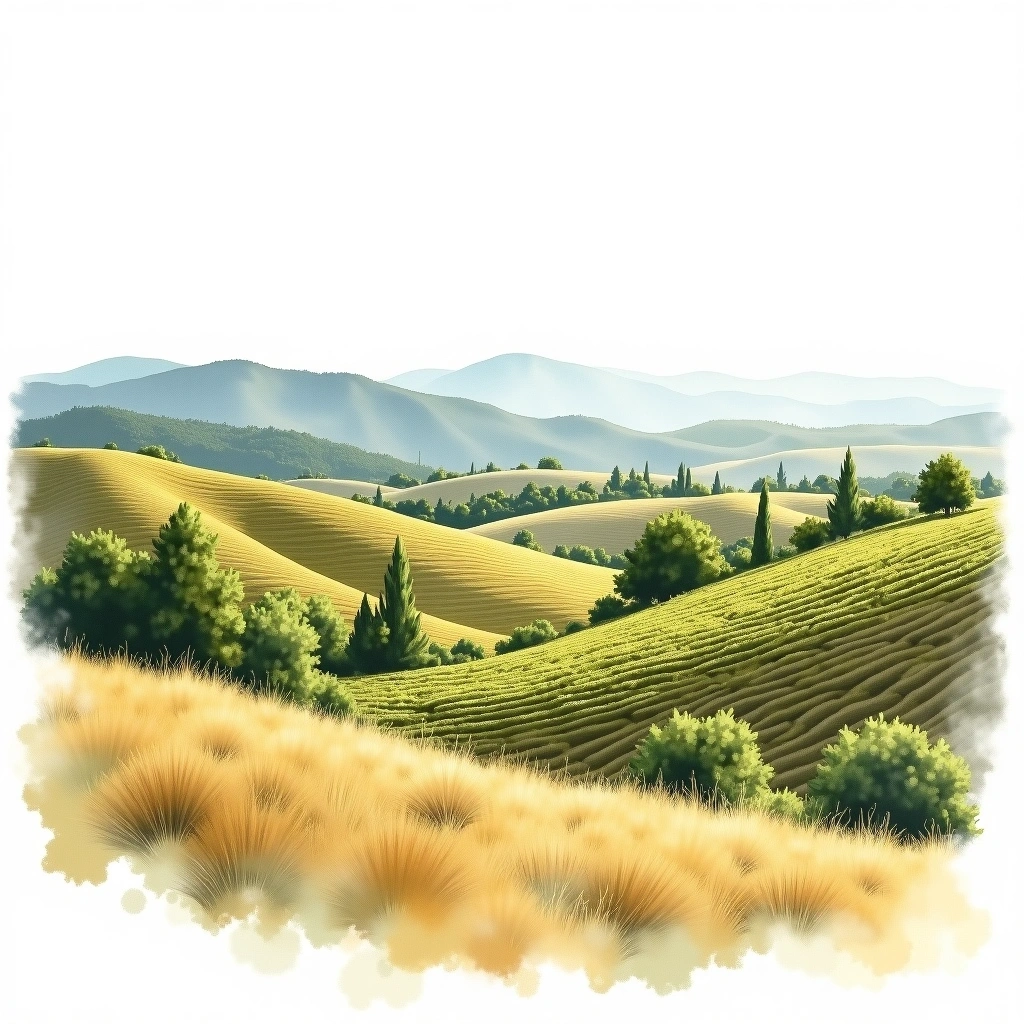 New Mexico wine region — watercolor illustration