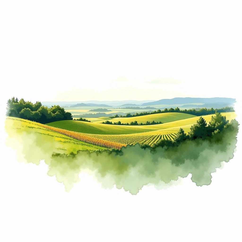 Niagara Peninsula wine region — watercolor illustration