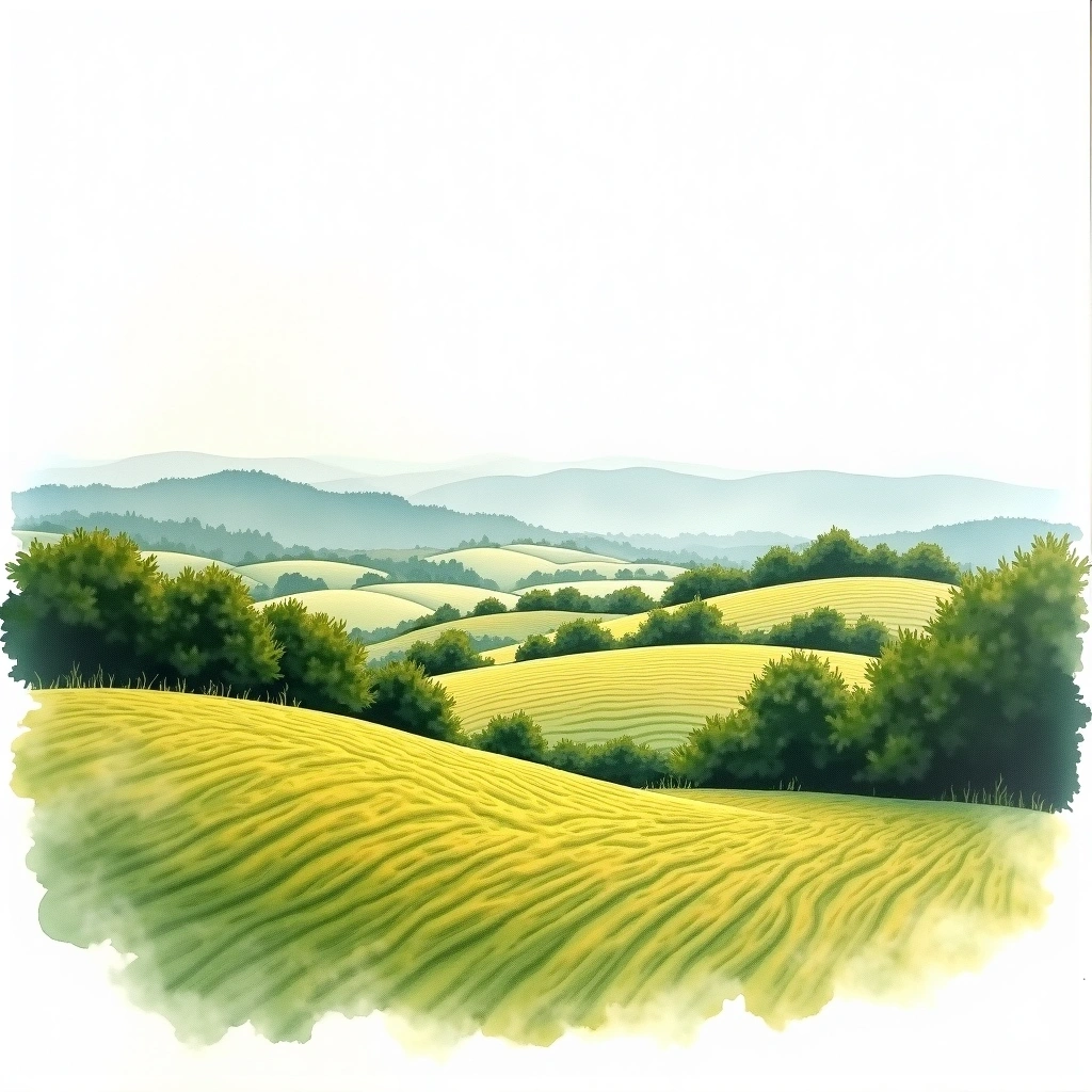 Niederösterreich wine region — watercolor illustration