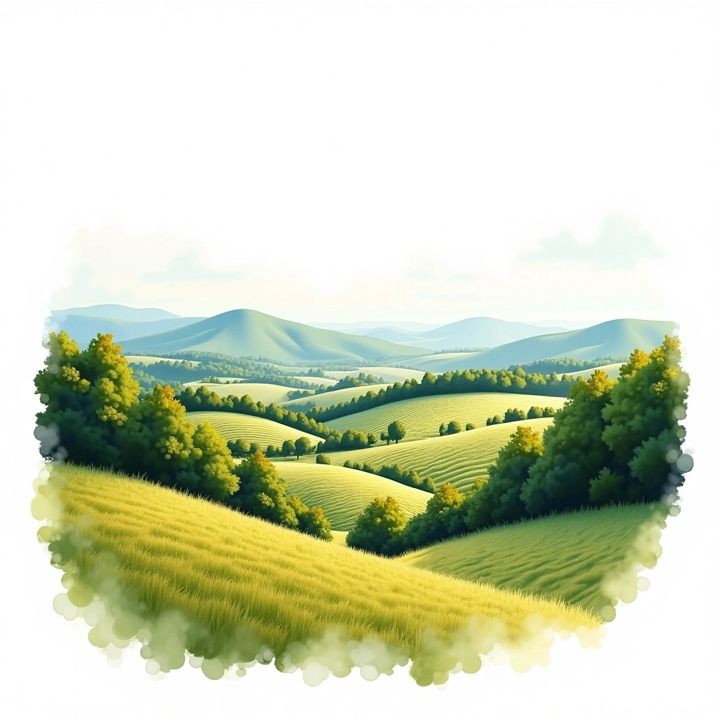 North Carolina wine region — watercolor illustration