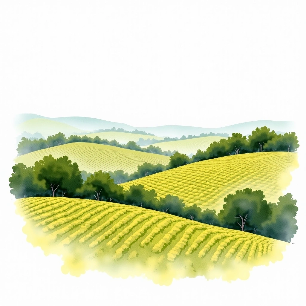 Odessa (Одеса) wine region — watercolor illustration