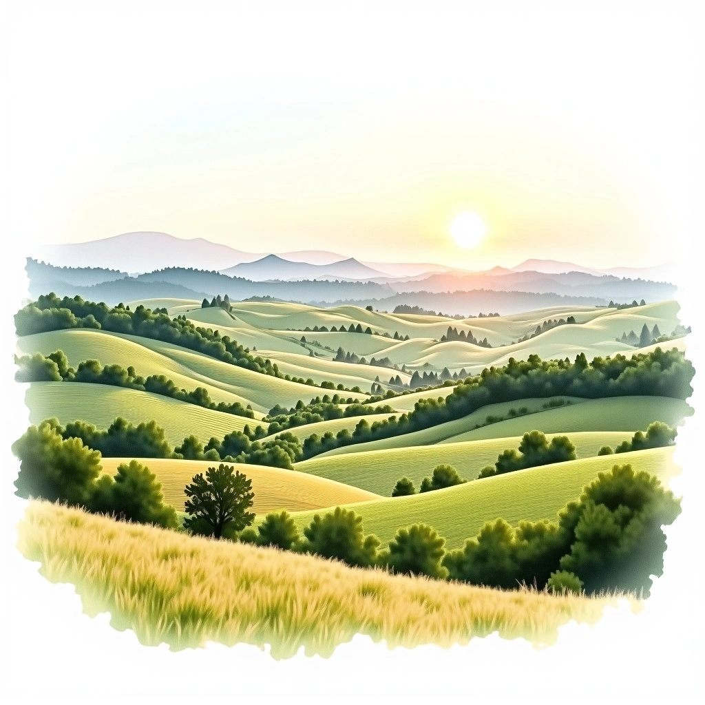 Padthaway wine region — watercolor illustration