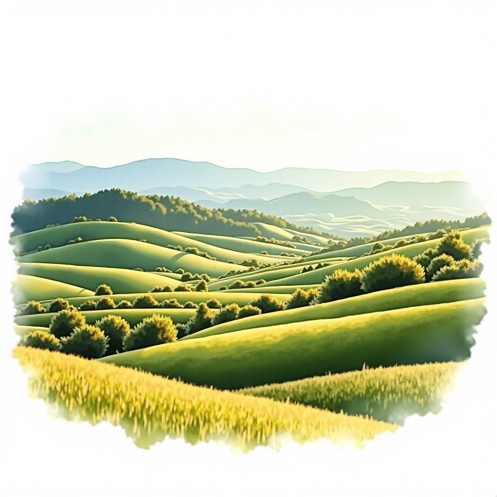 País Vasco wine region — watercolor illustration