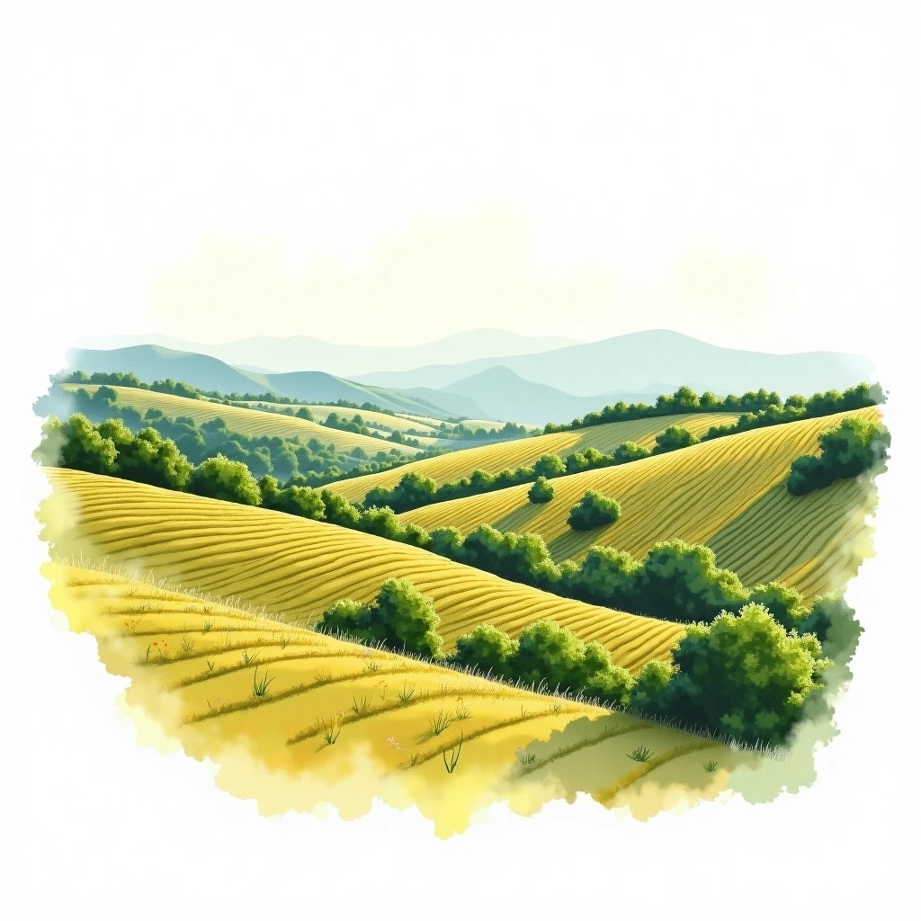 Península de Setúbal wine region — watercolor illustration