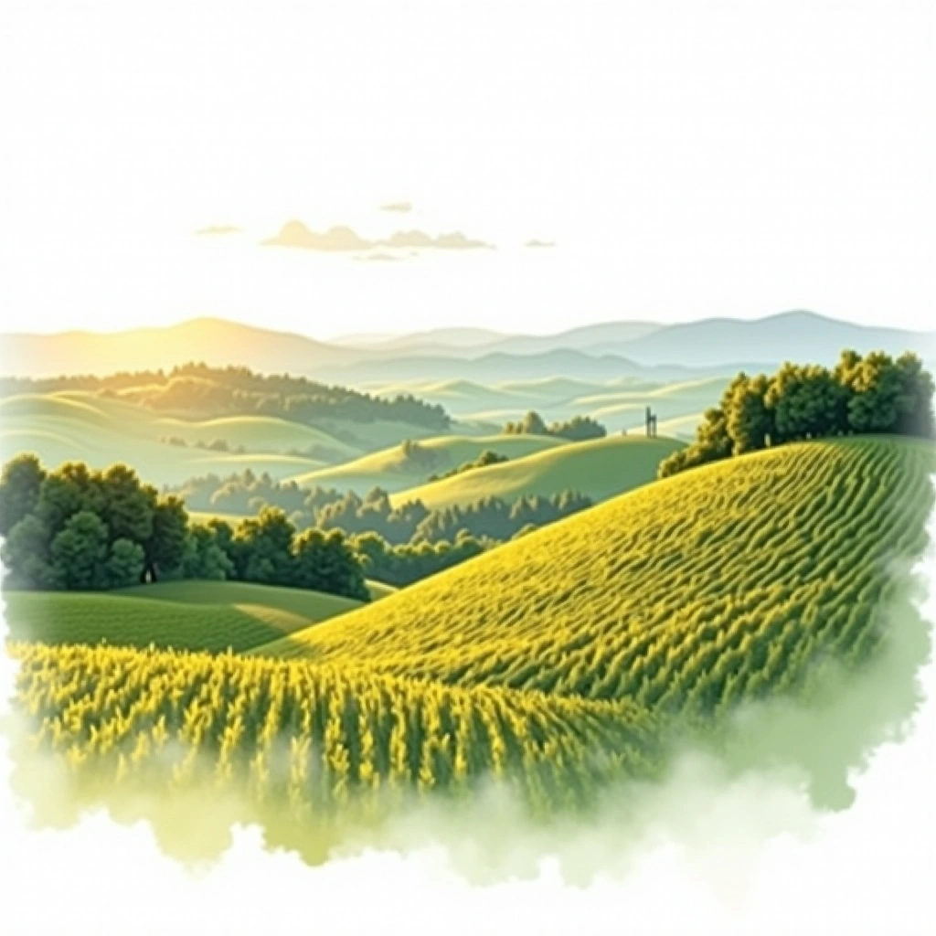 Pernand-Vergelesses wine region — watercolor illustration