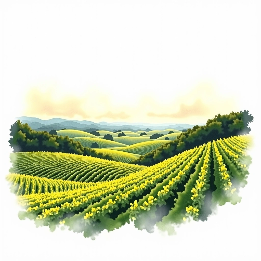 Pfalz wine region — watercolor illustration