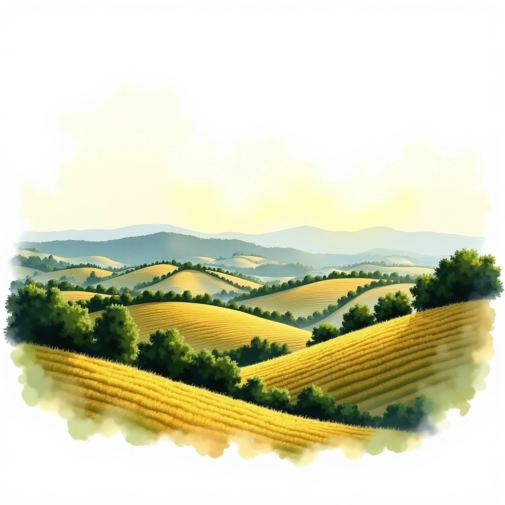 Progreso wine region — watercolor illustration