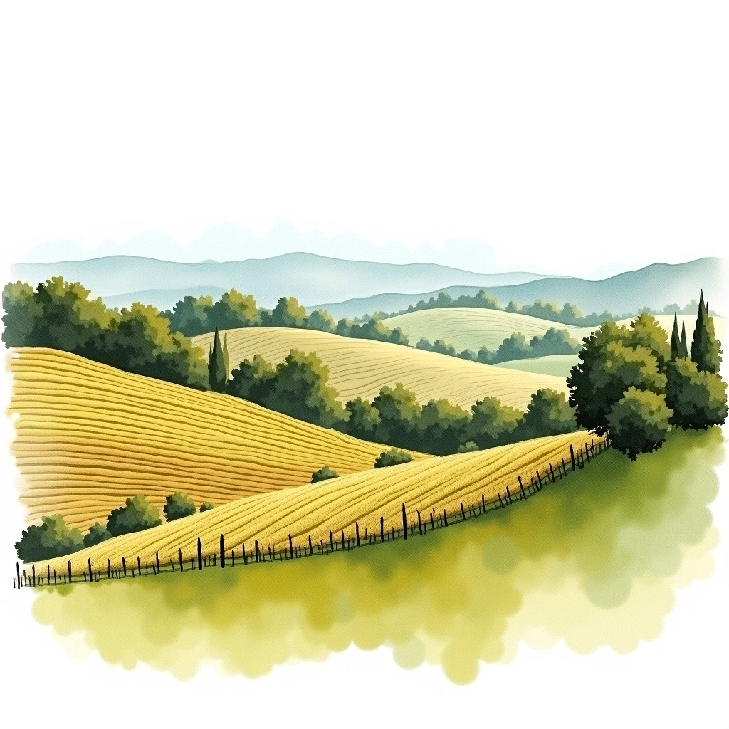 Rutherglen wine region — watercolor illustration