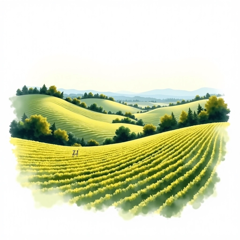 Saint-Georges-Saint-Émilion wine region — watercolor illustration