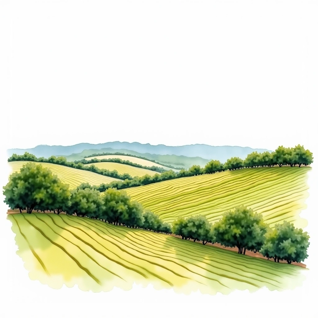 Savigny-lès-Beaune wine region — watercolor illustration